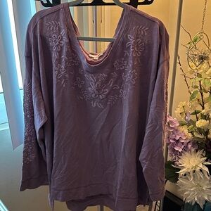 Vintage Patterns Purple Floral Women's Sweatshirt